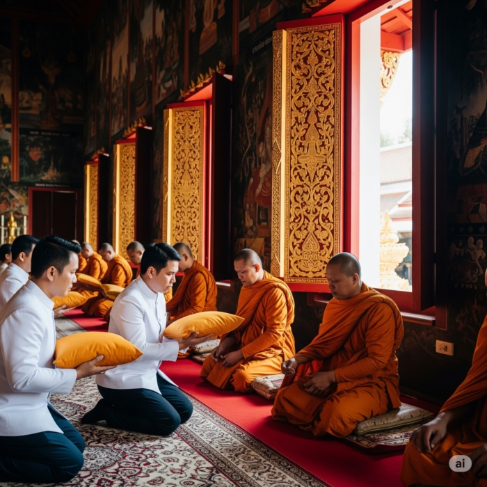 อานิสงส์ของการถวายหมอนแด่พระสงฆ์: หนุนนำบุญบารมีในปัจจุบันและสัมปรายภพ