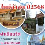 ทำเนียบวัดคณะสงฆ์ธรรมยุตในต่างประเทศ ปี 2568