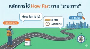 หลักการใช้ How Far: ถาม "ระยะทาง" ใกล้-ไกล แค่ไหน? (ฉบับเข้าใจง่าย)