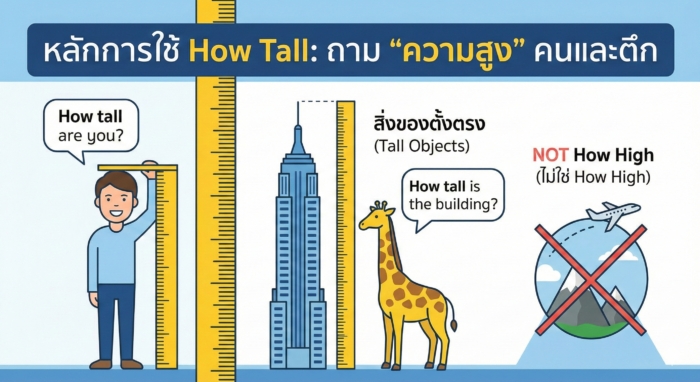 หลักการใช้ How Tall: ถาม "ความสูง" คนและตึก ให้ถูกต้อง!