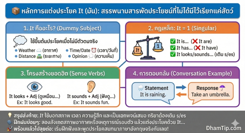 หลักการแต่งประโยค It (มัน): สรรพนามสารพัดประโยชน์ที่ไม่ได้มีไว้เรียกแค่สัตว์