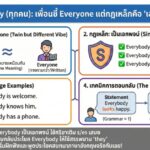 Everybody (ทุกคน): เพื่อนซี้ Everyone แปลเหมือนกัน กฎเดียวกันเป๊ะ!