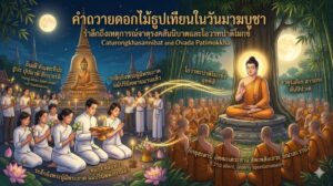 คำถวายดอกไม้ธูปเทียนในวันมาฆบูชา: รำลึกถึงเหตุการณ์จาตุรงคสันนิบาตและโอวาทปาติโมกข์